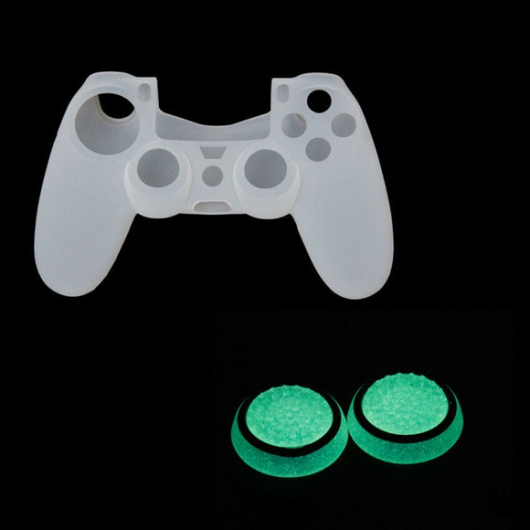 10 PCS Gamepad Silicone Luminous Button Cap Rocker Cap For PS5/PS4/PS3/ONE/360/PRO/series X/S(Black Light Blue) - Cases by PMC TechLife | Online Shopping South Africa | PMC TechLife