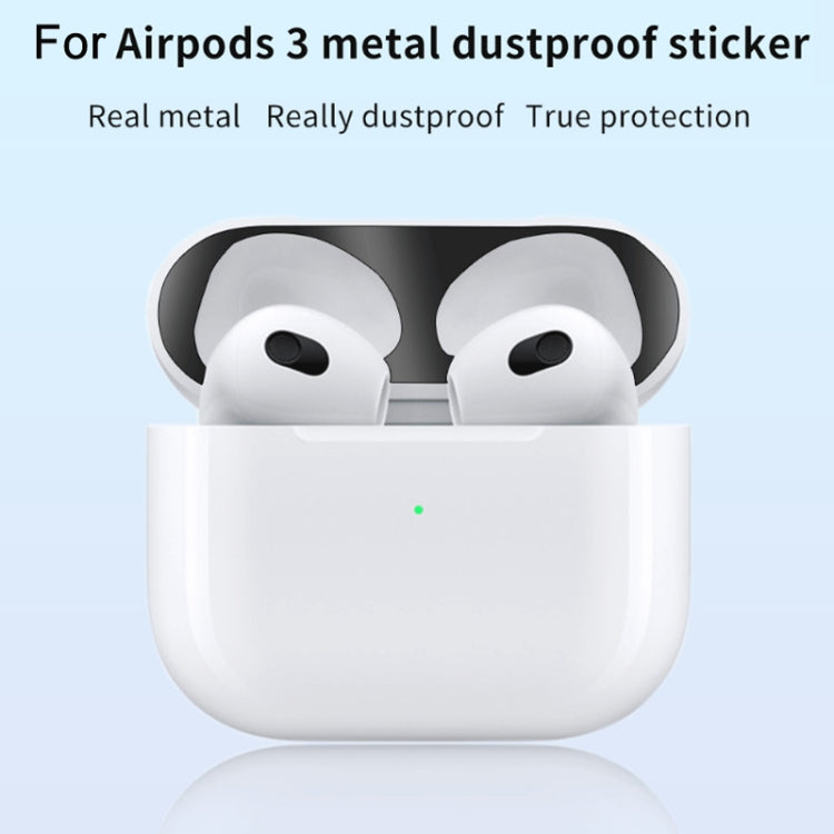 2 PCS Headphone Inner Cover Sticker Dustproof Protective Film For Airpods 3(Gold) - Protective Sticker by PMC TechLife | Online Shopping South Africa | PMC TechLife
