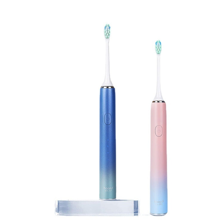 Boorui BR-X7 Smart USB Electric Adults Toothbrush Gradient Oral Hygiene Ultrasonic Toothbrush(Pink) - Toothbrushes by Boorui | Online Shopping South Africa | PMC TechLife | Buy Now Pay Later Mobicred
