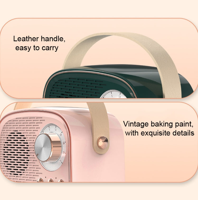 DW21 Vintage Radio BT Speaker Support TF Card/U Disk to Play(Pink) - Desktop Speaker by PMC TechLife | Online Shopping South Africa | PMC TechLife | Buy Now Pay Later Mobicred