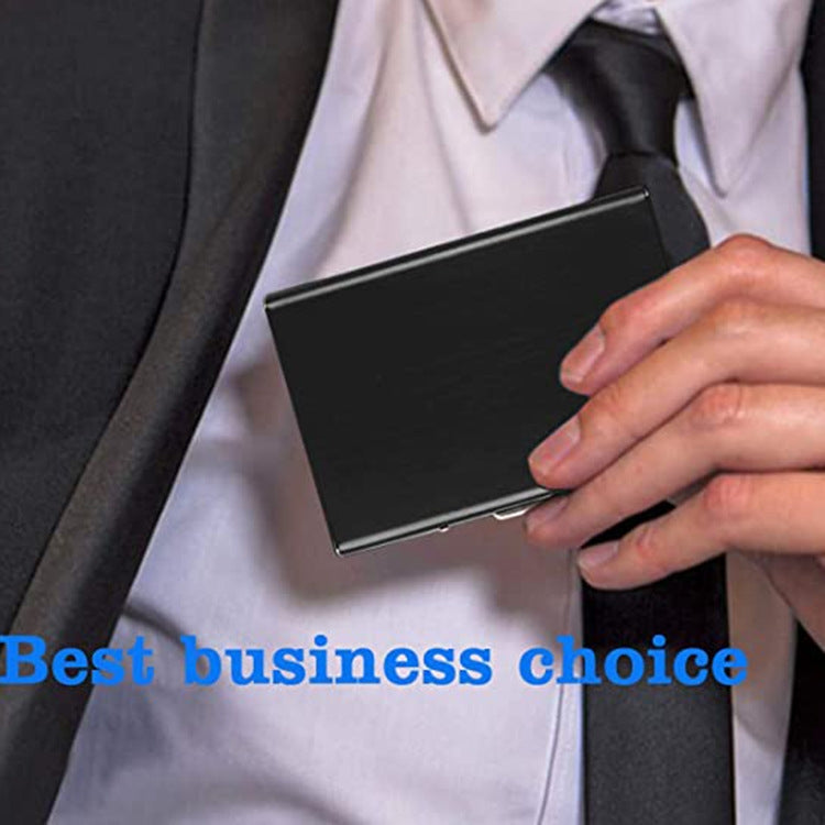 ZT-1563 RFID Anti-theft Aluminum Alloy Multi-compartment Business Card Case Card Holder(Black) - Antimagnetic RFID Package by PMC TechLife | Online Shopping South Africa | PMC TechLife | Buy Now Pay Later Mobicred