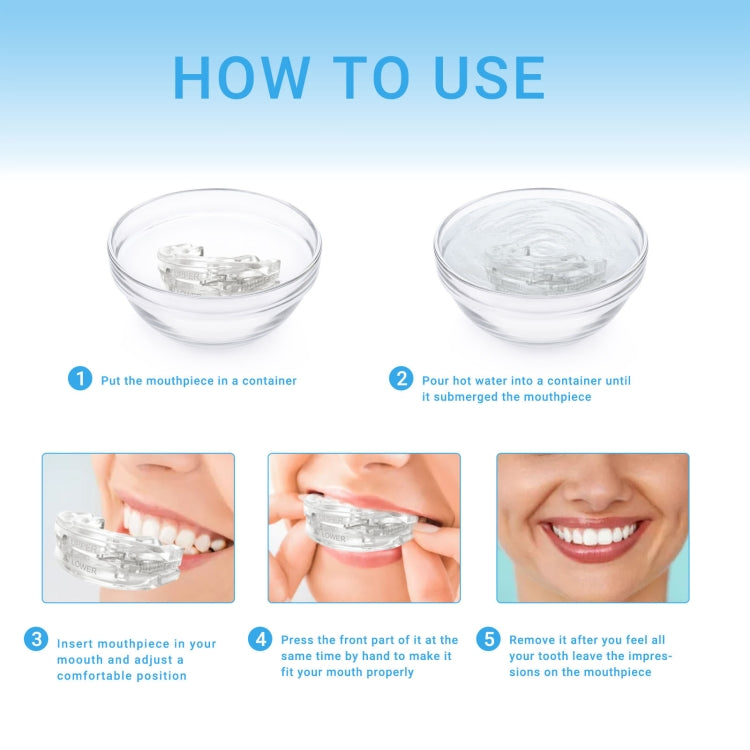 Dental Tray Adjustable Bite Sleep Aid Anti-Snoring Teeth Whitening Sports Braces(White) - free shipping - PMC TechLife - Order now!