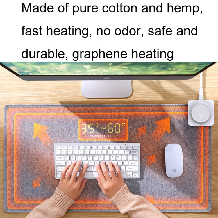 Joyroom JR-CY335 220V Smart Office Desktop Heating Thermostatic Mouse Pad, US Plug, Size: 60x36cm(Llight Gray) - free shipping - PMC TechLife - Order now!