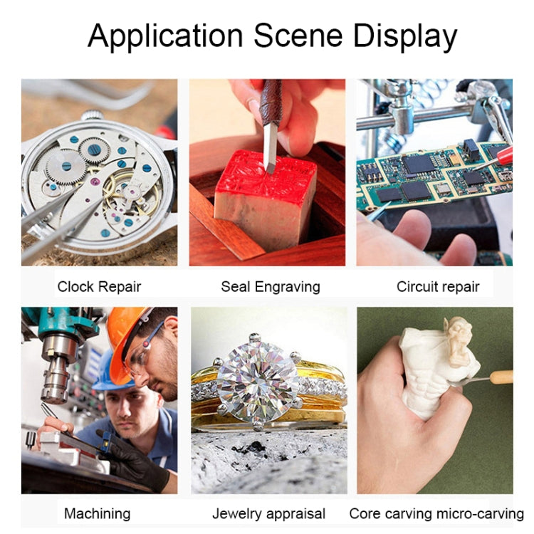16129-C 2.5X/7.5X/10X LED Lighting Auxiliary Bracket Maintenance Magnifier(EU Plug) - Others by PMC TechLife | Online Shopping South Africa | PMC TechLife
