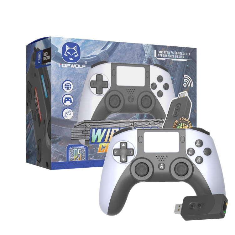 For PS5/ PS4/PC Wireless WIFI Controller Bluetooth DualSense Gamepad Joysticks(Black and White) - Gamepads by PMC TechLife | Online Shopping South Africa | PMC TechLife