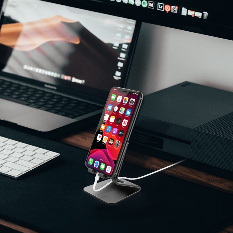 AhaStyle ST02 Mobile Phone Aluminum Alloy Fixed Bracket Storage Charging Base(Black) - free shipping - PMC TechLife - Order now!