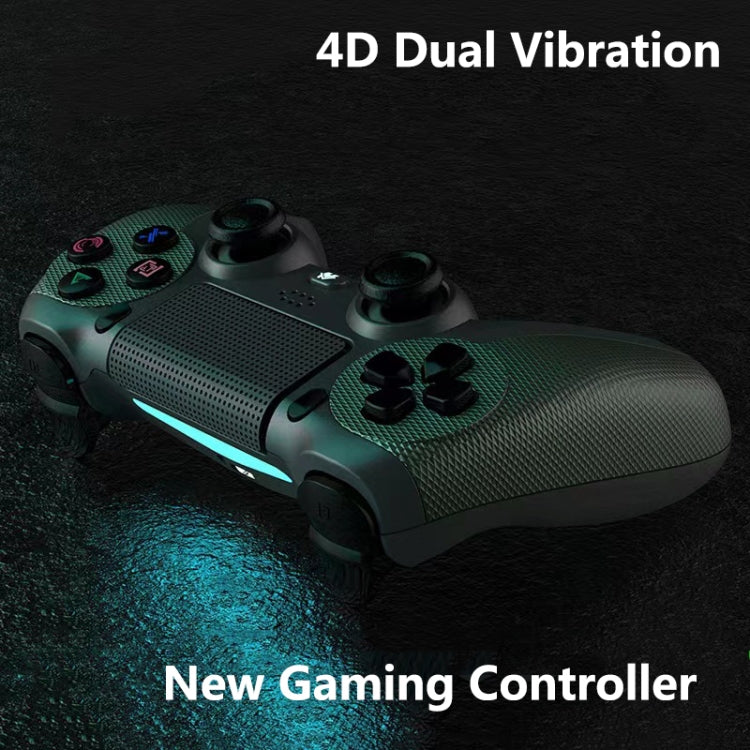 KM048 For PS4 Bluetooth Wireless Gamepad Controller 4.0 With Light Bar(Cangling Green) - Gamepads by PMC TechLife | Online Shopping South Africa | PMC TechLife