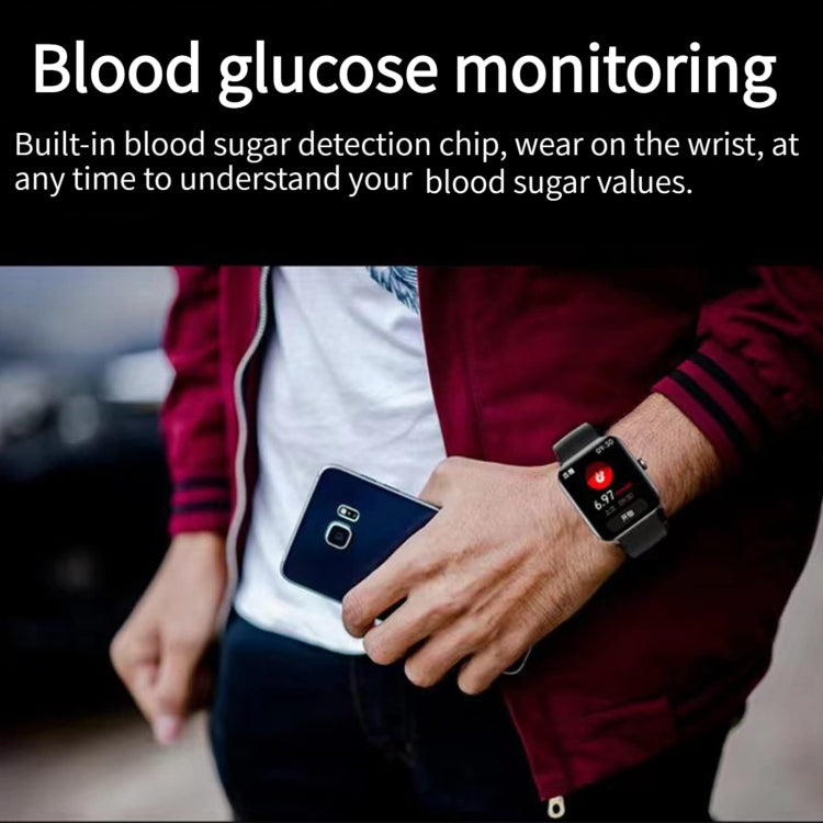 Aluminum Voice Assistant Music Blood Glucose Watch(Pink) - Smart Watches by PMC TechLife | Online Shopping South Africa | PMC TechLife