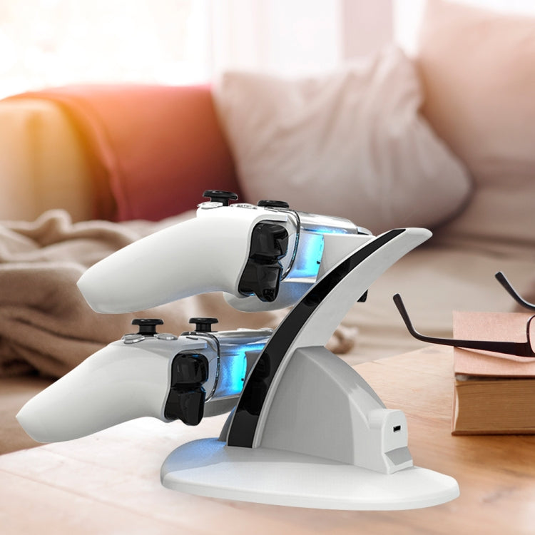 iplay HBP-253 For PS5 Game Wireless Handle Double Charging Base Placement Bracket(White) - free shipping - PMC TechLife - Order now!