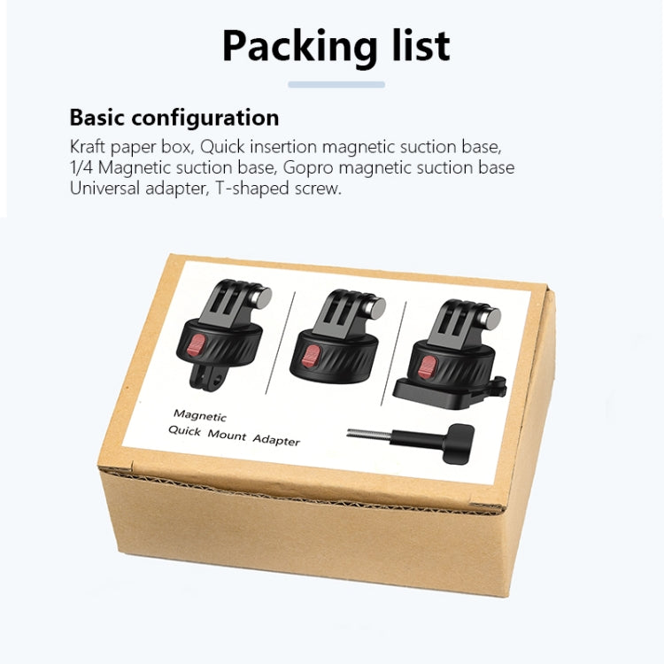 For GoPro/Insta360 GO 3 Action Camera Magnetic Gimbal Base Adapter Accessories(3pcs/set) - Connection Mount by PMC TechLife | Online Shopping South Africa | PMC TechLife