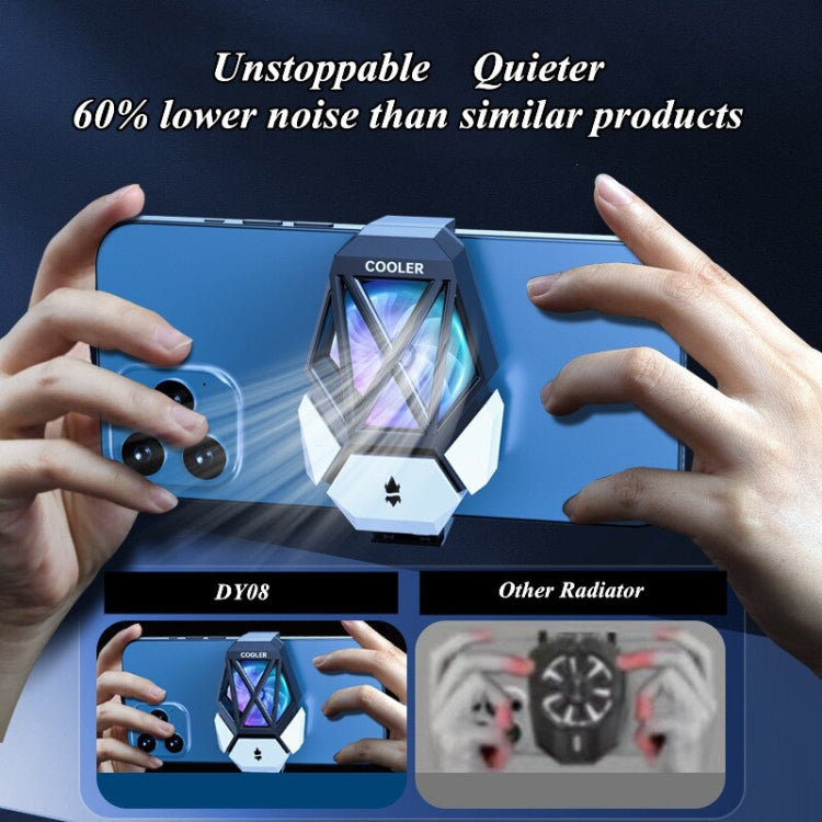 Mobile Phone Universal Radiator With Two Speed Ultra Long Battery Life Plug Model Black White - Cooling Fan Radiator by PMC TechLife | Online Shopping South Africa | PMC TechLife