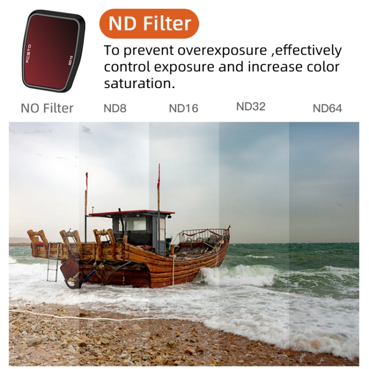 For DJI Air 3 RCSTQ Multi-Layer Coating Waterproof Filter, Spec: ND-PL8/16/32/64 4-in-1 - free shipping - PMC TechLife - Order now!