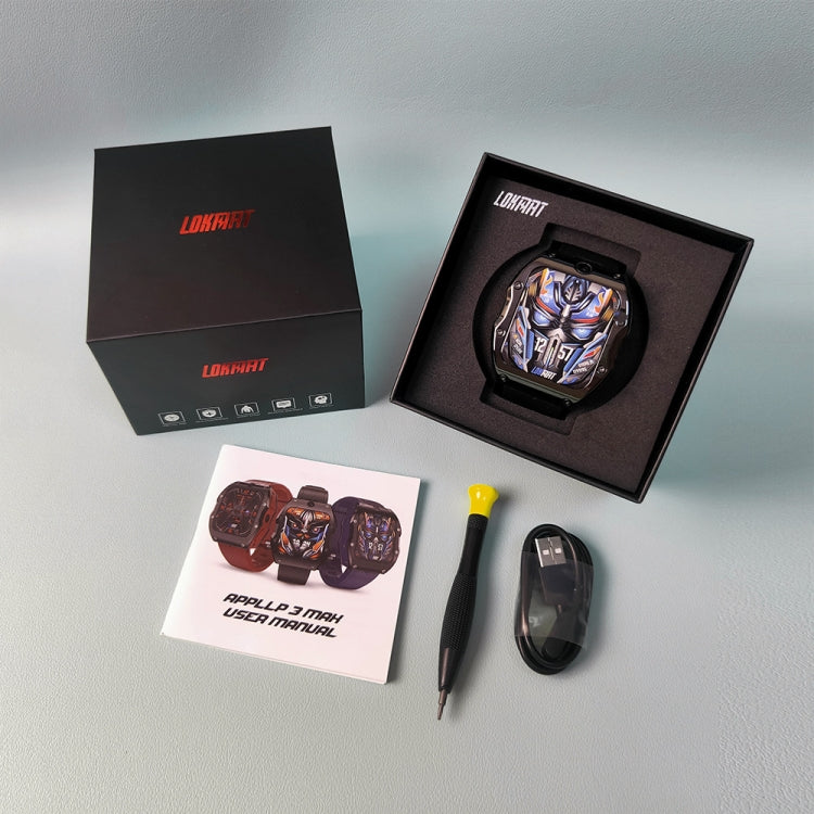 LOKMAT Appllp 3 Max 2.02-Inch Plug Card 4G Call Waterproof Sport Smart Watch With SOS(Claret) - free shipping - PMC TechLife - Order now!