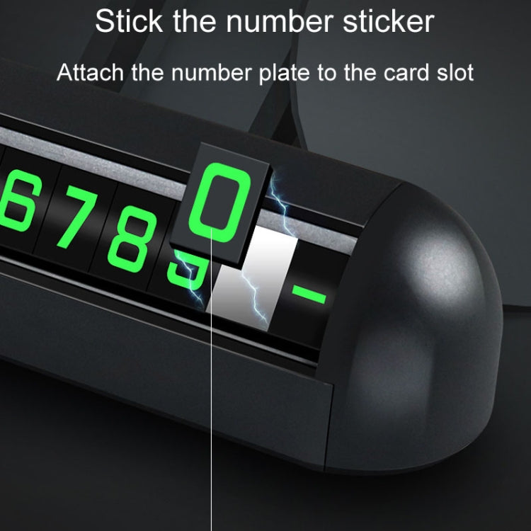 Automobile Temporary Parking License Plate Move Car Phone Number Cards(Black) - Parking Card by PMC TechLife | Online Shopping South Africa | PMC TechLife