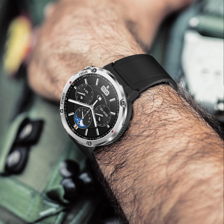 T30 1.6-inch Outdoor Sports Waterproof Smart Music Bluetooth Call Watch, Color: Black Steel+Silicone - free shipping - PMC TechLife - Order now!