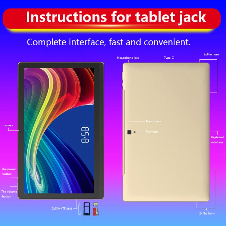 M101 4G LTE Tablet PC, 14.1 inch, 4GB+128GB, Android 8.1 MTK6797 Deca Core 2.1GHz, Dual SIM, Support GPS, OTG, WiFi, BT(Silver) - Others by PMC TechLife | Online Shopping South Africa | PMC TechLife