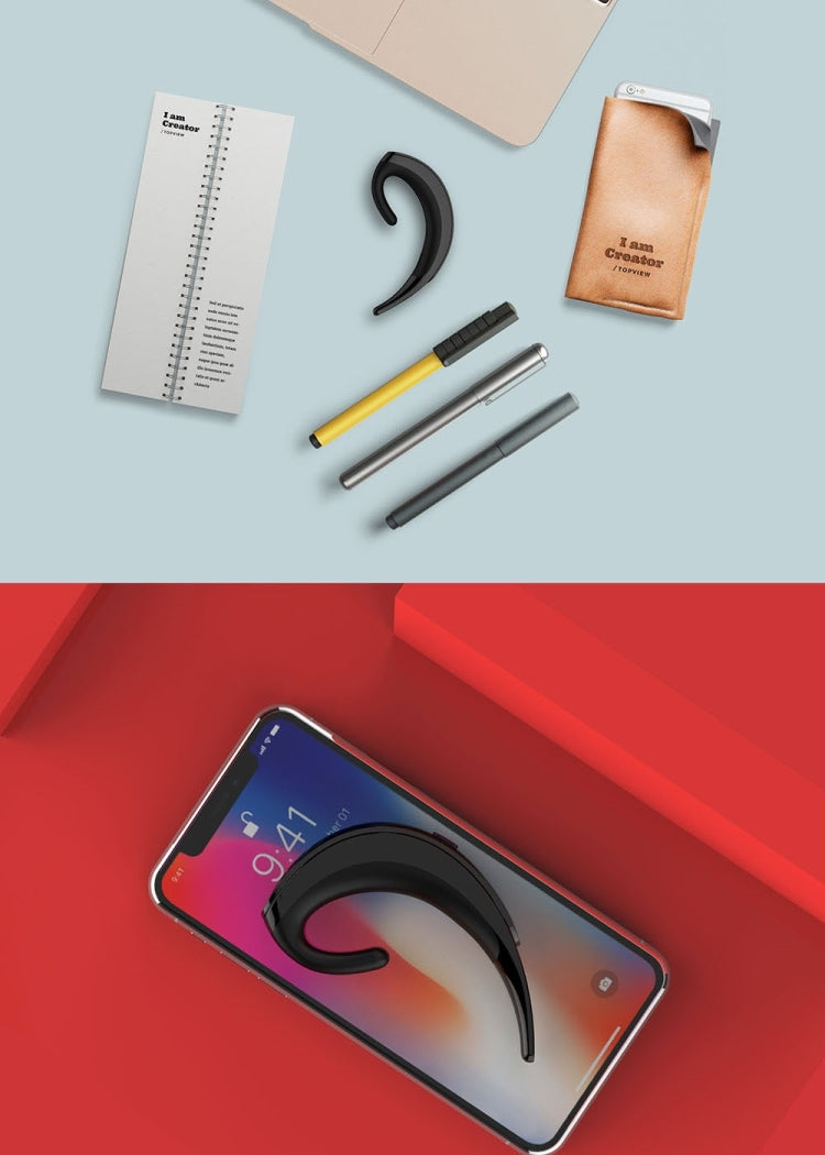 OVEVO Ear-hanging Business Style Wireless Bluetooth Earphone Headset - Bluetooth Earphone by OVEVO | Online Shopping South Africa | PMC TechLife