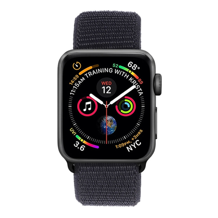 For Apple Watch 46mm / 49mm / 45mm / 44mm Simple Fashion Nylon Watch Band with Magic Stick(Black) - Watch Bands by PMC TechLife | Online Shopping South Africa | PMC TechLife | Buy Now Pay Later Mobicred