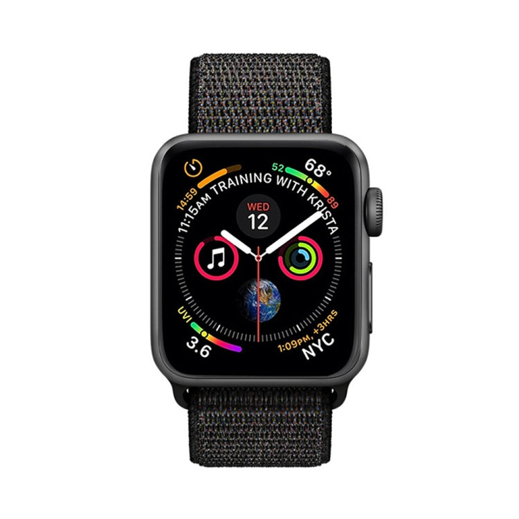 For Apple Watch 46mm / 49mm / 45mm / 44mm Simple Fashion Nylon Watch Band with Magic Stick(Nightfall Black) - Watch Bands by PMC TechLife | Online Shopping South Africa | PMC TechLife | Buy Now Pay Later Mobicred