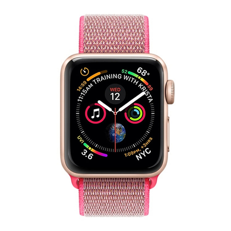 For Apple Watch 46mm / 49mm / 45mm / 44mm Simple Fashion Nylon Watch Band with Magic Stick(Pink) - Watch Bands by PMC TechLife | Online Shopping South Africa | PMC TechLife | Buy Now Pay Later Mobicred