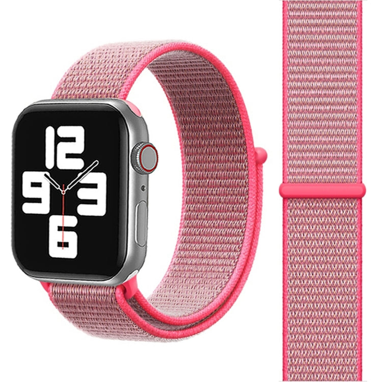 For Apple Watch 46mm / 49mm / 45mm / 44mm Simple Fashion Nylon Watch Band with Magic Stick(Pink) - Watch Bands by PMC TechLife | Online Shopping South Africa | PMC TechLife | Buy Now Pay Later Mobicred