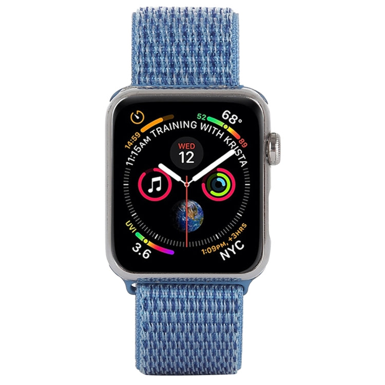 For Apple Watch 46mm / 49mm / 45mm / 44mm Simple Fashion Nylon Watch Band with Magic Stick(Peacock Blue) - Watch Bands by PMC TechLife | Online Shopping South Africa | PMC TechLife | Buy Now Pay Later Mobicred