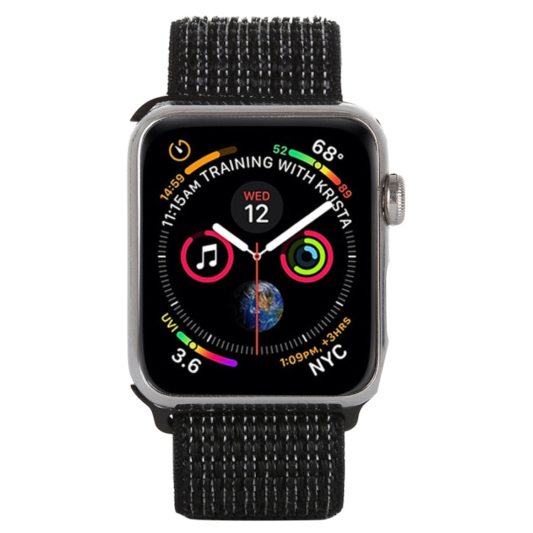 For Apple Watch 46mm / 49mm / 45mm / 44mm Simple Fashion Nylon Watch Band with Magic Stick(Nightfall Black) - Watch Bands by PMC TechLife | Online Shopping South Africa | PMC TechLife | Buy Now Pay Later Mobicred