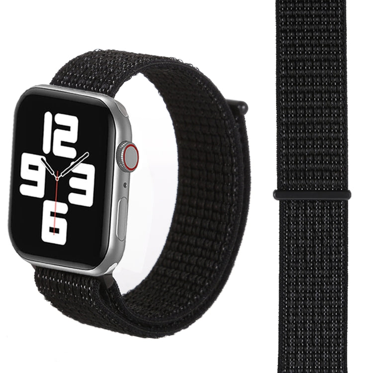 For Apple Watch 46mm / 49mm / 45mm / 44mm Simple Fashion Nylon Watch Band with Magic Stick(Nightfall Black) - Watch Bands by PMC TechLife | Online Shopping South Africa | PMC TechLife | Buy Now Pay Later Mobicred