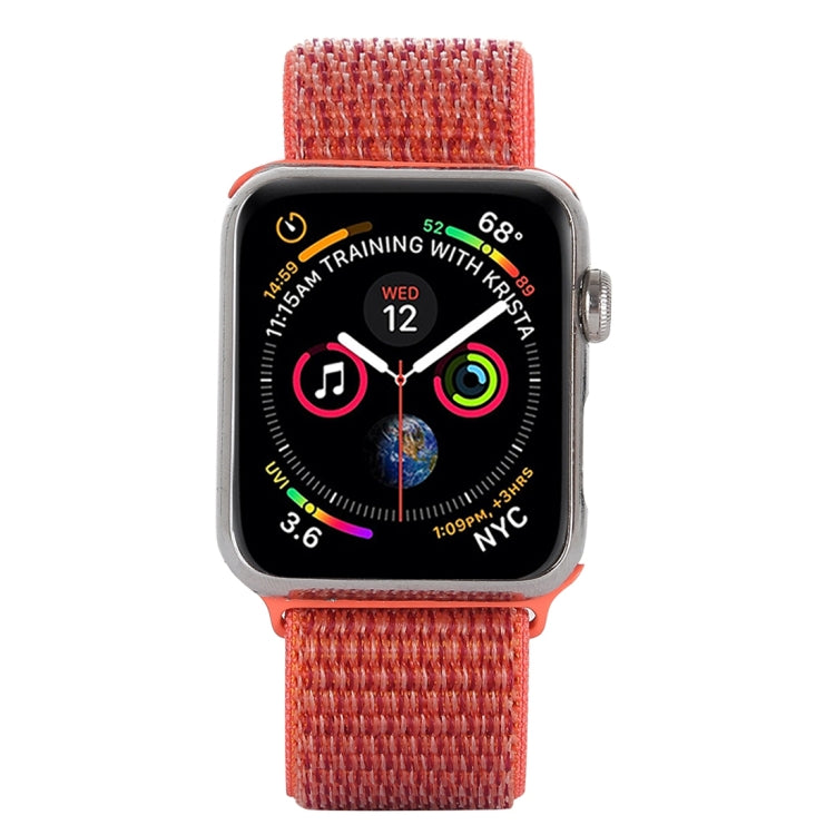 For Apple Watch 46mm / 49mm / 45mm / 44mm Simple Fashion Nylon Watch Band with Magic Stick(Apricot) - Watch Bands by PMC TechLife | Online Shopping South Africa | PMC TechLife | Buy Now Pay Later Mobicred