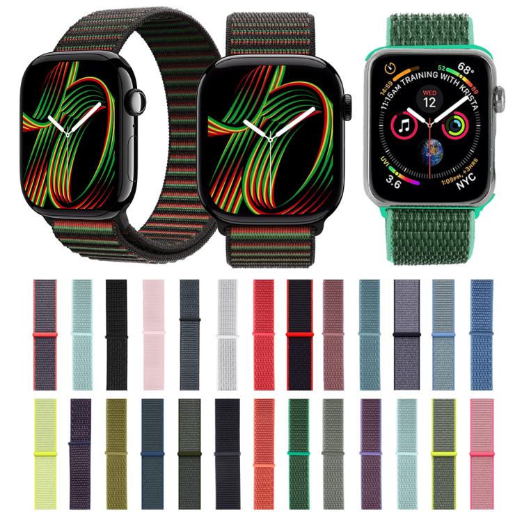 For Apple Watch 46mm / 49mm / 45mm / 44mm Simple Fashion Nylon Watch Band with Magic Stick(Yellow) - Watch Bands by PMC TechLife | Online Shopping South Africa | PMC TechLife | Buy Now Pay Later Mobicred
