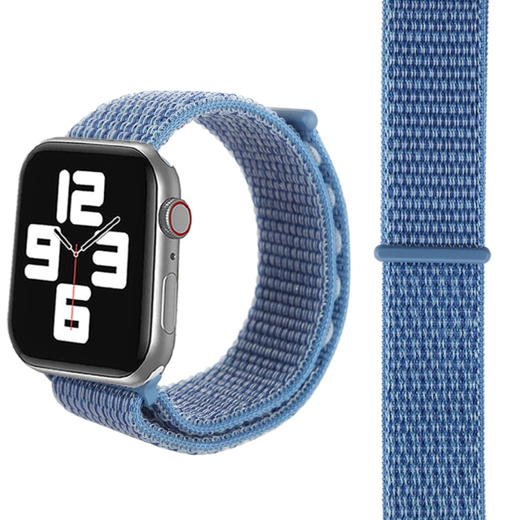 For Apple Watch 42mm / 41mm / 40mm / 38mm Simple Fashion Nylon Watch Band with Magic Stick(Peacock Blue) - Watch Bands by PMC TechLife | Online Shopping South Africa | PMC TechLife | Buy Now Pay Later Mobicred
