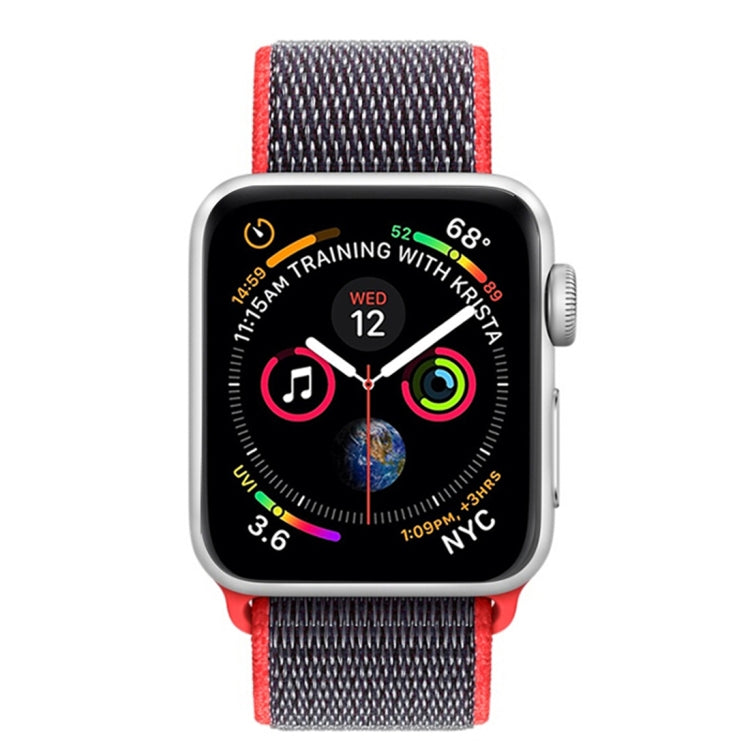 For Apple Watch 42mm / 41mm / 40mm / 38mm Simple Fashion Nylon Watch Band with Magic Stick(Magenta) - Watch Bands by PMC TechLife | Online Shopping South Africa | PMC TechLife | Buy Now Pay Later Mobicred