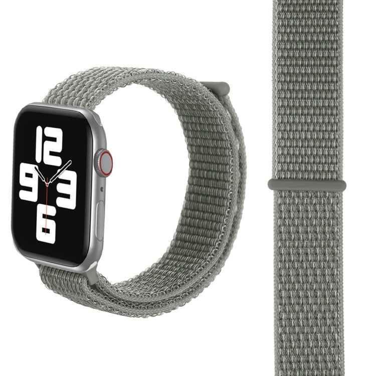 For Apple Watch 42mm / 41mm / 40mm / 38mm Simple Fashion Nylon Watch Band with Magic Stick(Silver Grey) - Watch Bands by PMC TechLife | Online Shopping South Africa | PMC TechLife | Buy Now Pay Later Mobicred