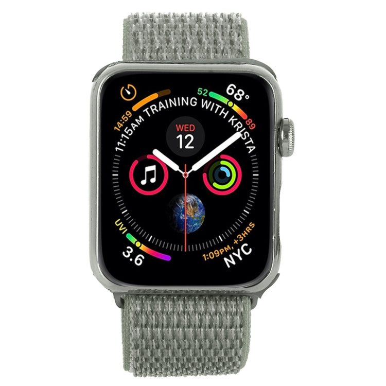 For Apple Watch 42mm / 41mm / 40mm / 38mm Simple Fashion Nylon Watch Band with Magic Stick(Silver Grey) - Watch Bands by PMC TechLife | Online Shopping South Africa | PMC TechLife | Buy Now Pay Later Mobicred