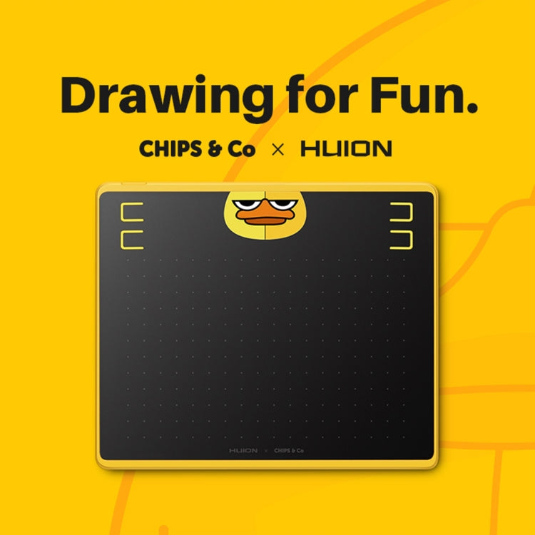 HUION HS64 Chips Special Edition 5080 LPI Art Drawing Tablet with Battery-free Pen for Fun - free shipping - PMC TechLife - Order now!