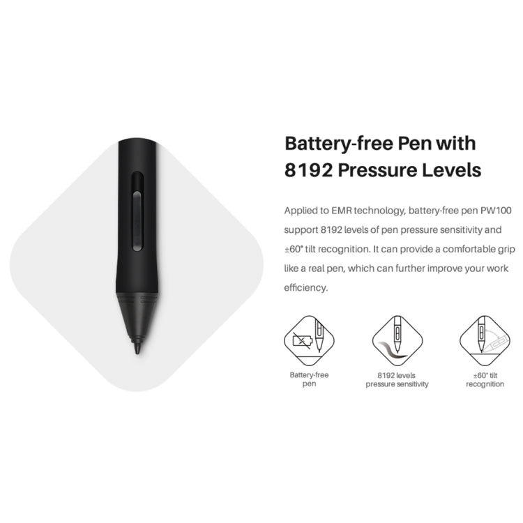 HUION H1161 5080 LPI Touch Strip Art Drawing Tablet for Fun, with Battery-free Pen & Pen Holder - free shipping - PMC TechLife - Order now!