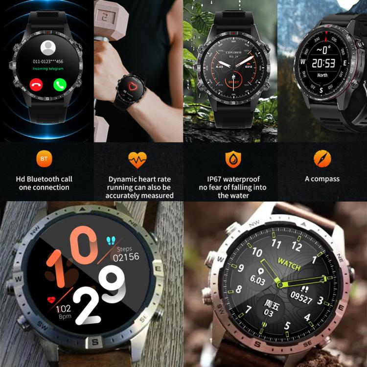 HAMTOD 1.6 inch Waterproof Smart Watch, Support Bluetooth Call / Heart Rate / Blood Oxygen Monitoring / NFC (Black) - free shipping - PMC TechLife - Order now!