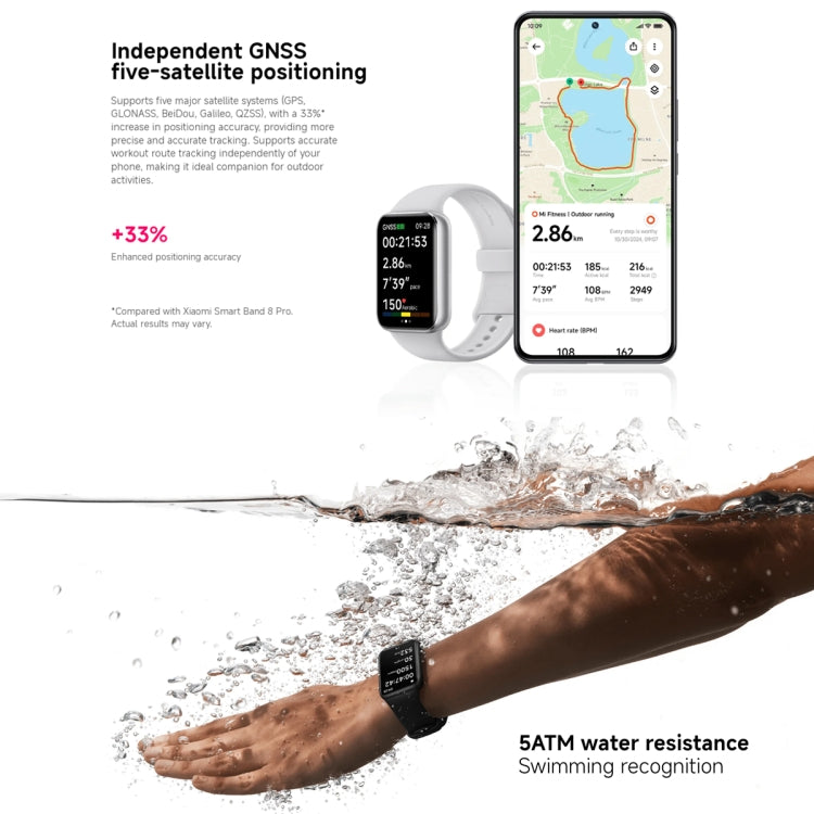 Original Xiaomi Smart Band 9 Pro 1.74 inch AMOLED Screen 5ATM Waterproof Smart Watch, Support Blood Oxygen / Heart Rate Monitor (Silver) - free shipping - PMC TechLife - Order now!