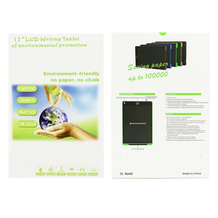 Portable 12 inch LCD Writing Tablet Drawing Graffiti Electronic Handwriting Pad Message Graphics Board Draft Paper with Writing Pen(Red) - free shipping - PMc TechLife - Order now!