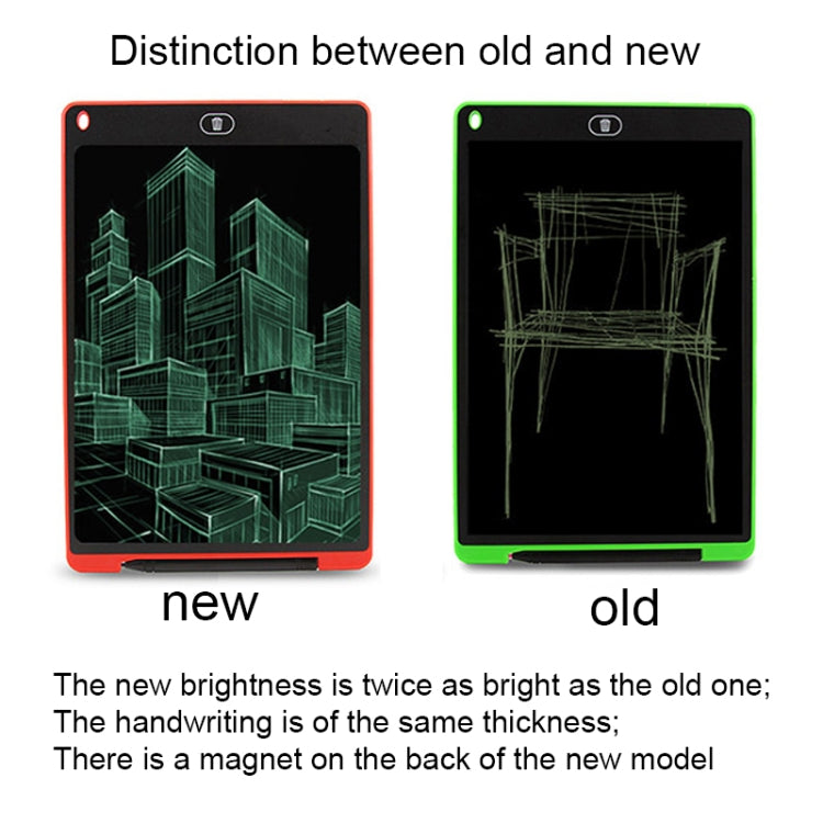 Portable 12 inch LCD Writing Tablet Drawing Graffiti Electronic Handwriting Pad Message Graphics Board Draft Paper with Writing Pen(White) -  by PMC TechLife | Online Shopping South Africa | PMC TechLife