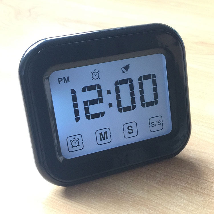 Kitchen Timer Digital Alarm Clock Large LCD Touch Screen Come with Night Light for Cooking Baking(Black) - Digital Countdown by PMC TechLife | Online Shopping South Africa | PMC TechLife | Buy Now Pay Later Mobicred