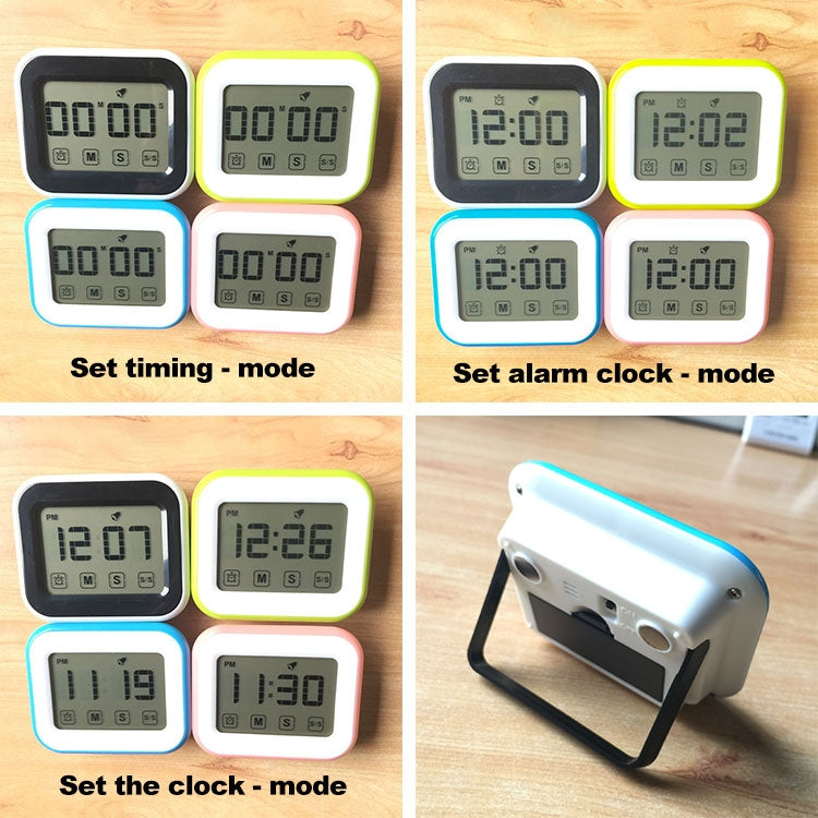 Kitchen Timer Digital Alarm Clock Large LCD Touch Screen Come with Night Light for Cooking Baking(Black) - Digital Countdown by PMC TechLife | Online Shopping South Africa | PMC TechLife | Buy Now Pay Later Mobicred