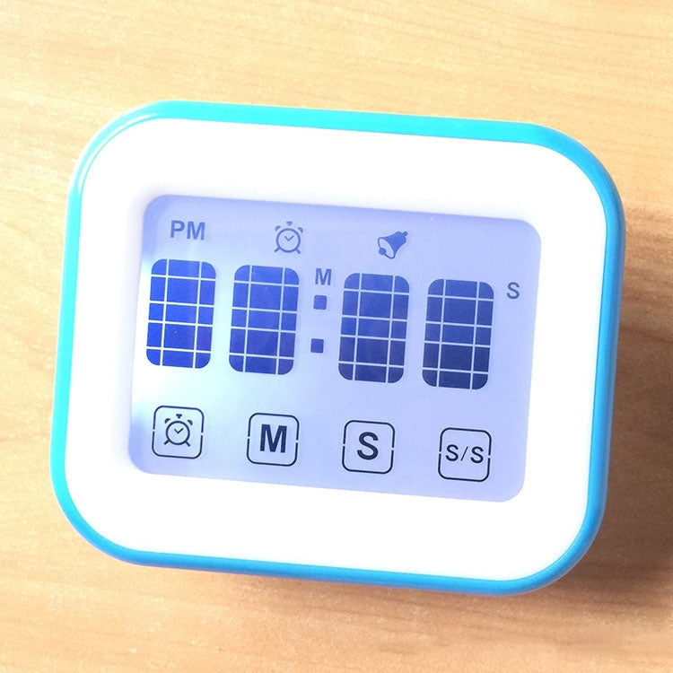 Kitchen Timer Digital Alarm Clock Large LCD Touch Screen Come with Night Light for Cooking Baking(White) - Digital Countdown by PMC TechLife | Online Shopping South Africa | PMC TechLife | Buy Now Pay Later Mobicred