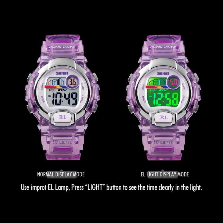 SKMEI 1450 Women Transparent Digital Watch 50m Waterproof Sports Watch with LED Light(Black) - free shipping - PMC TechLife - Order now!