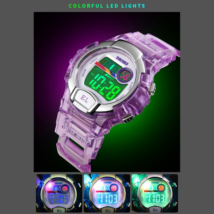 SKMEI 1450 Women Transparent Digital Watch 50m Waterproof Sports Watch with LED Light(Black) - free shipping - PMC TechLife - Order now!