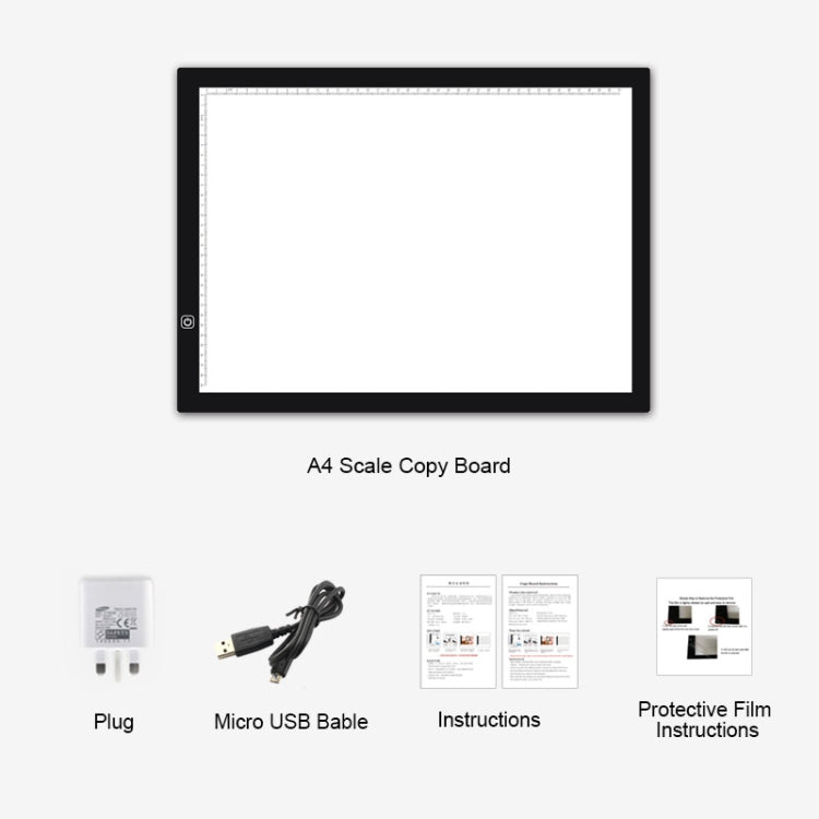8W 5V LED USB Stepless Dimming A3 Acrylic Scale Copy Boards Anime Sketch Drawing Sketchpad with USB Cable & Power Adapter - free shipping - PMC Jewellery - Order now!