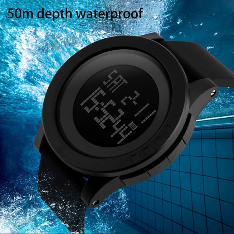 SKMEI 1142 Multifunctional Men Outdoor Sports Noctilucent Waterproof Silica Gel Digital Watch (Black) - free shipping - PMC TechLife - Order now!