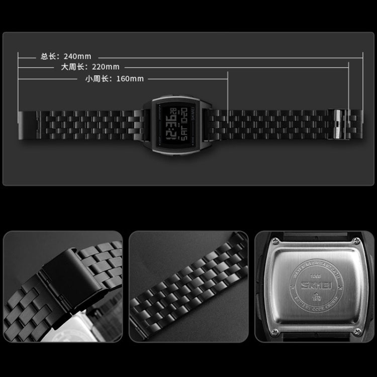 SKMEI 1368 Multifunctional Men Outdoor Sports Noctilucent Waterproof Digital Watch(Rose Gold) - free shipping - PMC TechLife - Order now!