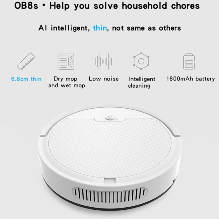 BOWAI OB8S Household Intelligent Path Charging Sweeping Robot (Black) - Robot Vacuum Cleaner by PMC TechLife | Online Shopping South Africa | PMC TechLife | Buy Now Pay Later Mobicred