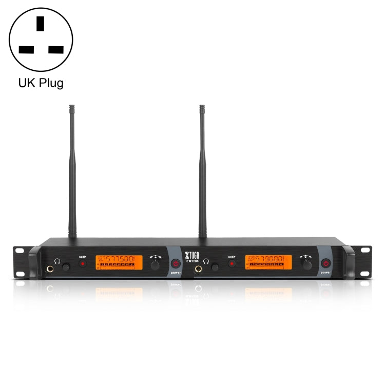 XTUGA IEM1200 Wireless Transmitter Stage Singer Ear Monitor System (UK Plug) - Microphone by XTUGA | Online Shopping South Africa | PMC TechLife | Buy Now Pay Later Mobicred